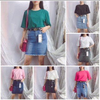 Áo thun trơn tay lỡ - áo thun basic free size