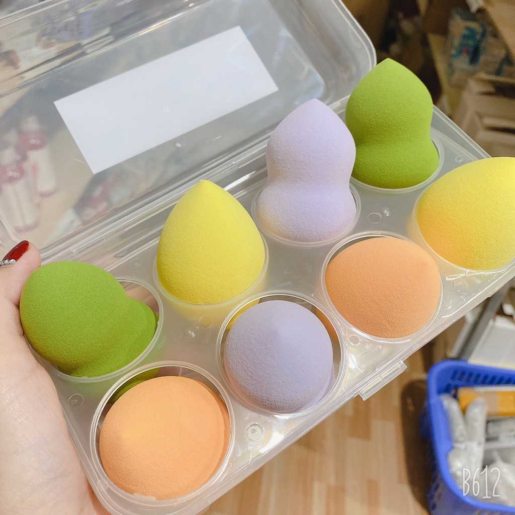 [Free Ship] Hộp 8 bông mút trang điểm cao cấp loại xin A419 | BigBuy360 - bigbuy360.vn