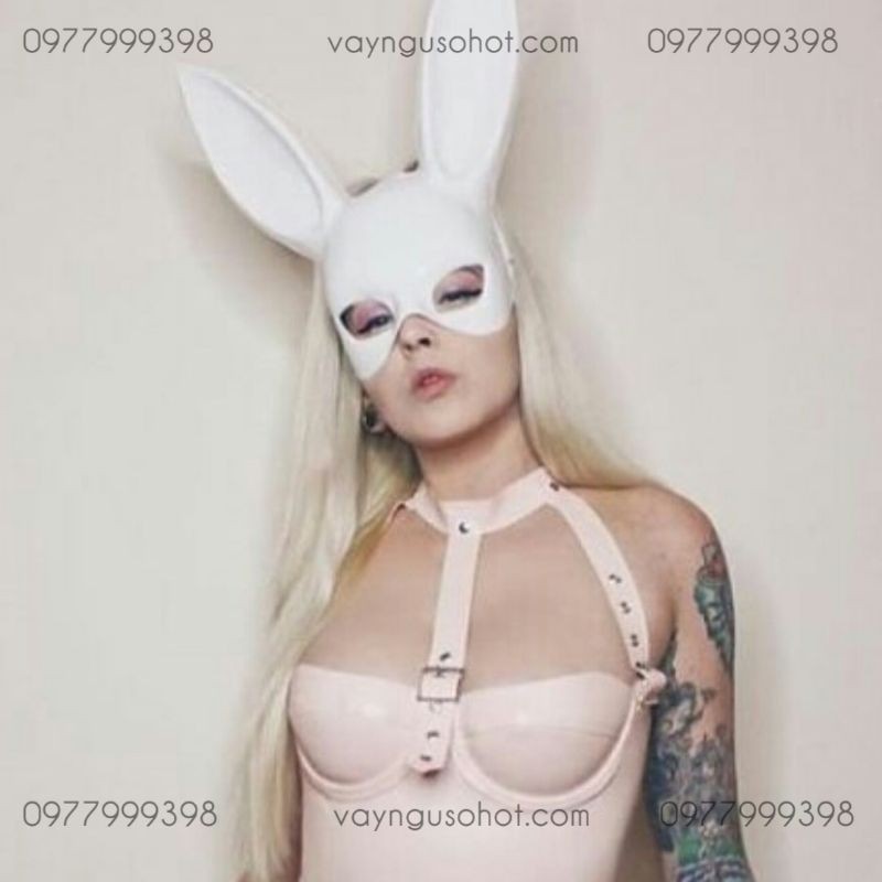 ( clip tự quay + ảnh thật tự chụp ) mặt nạ thỏ Play Boy Bunny bí ẩn sexy
