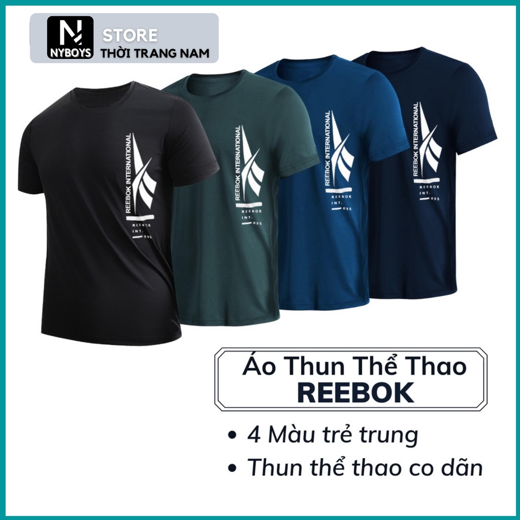 Áo Thun Thể Thao Nam 𝗥𝗘𝗘𝗕𝗢𝗞 𝗔𝟬𝟭 tập gym cổ tròn ngắn tay vải thoáng mát co dãn chuẩn form nhiều màu