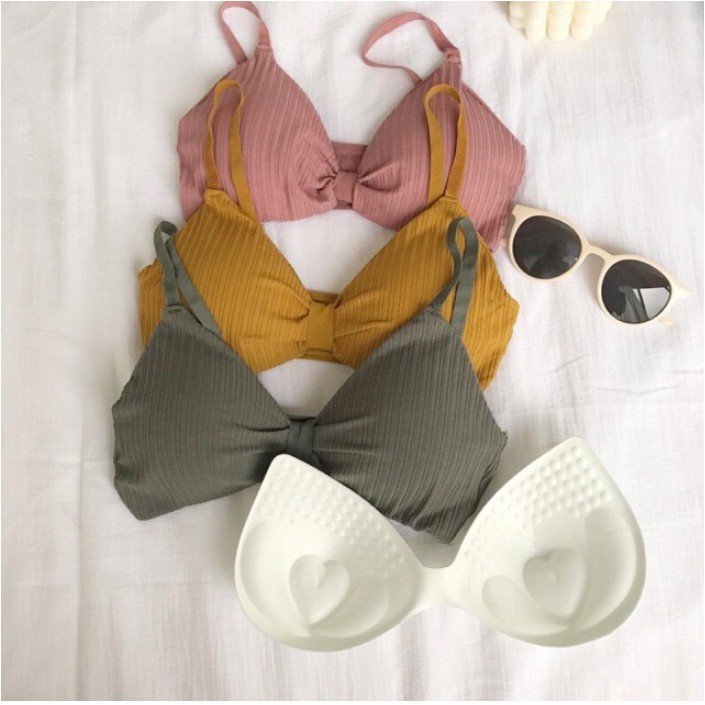 Áo ngực sexy vải Cotton không gọng thắt nơ nâng ngực cao cấp nhiều mầu đẹp AOLOT16