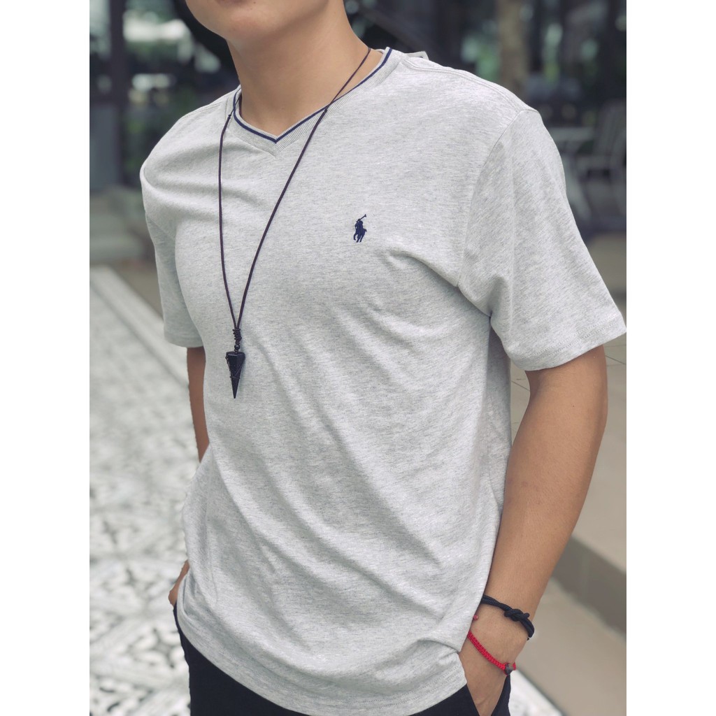 [Nhận sỉ] Áo THUN CỔ TIM Polo RL XÁM xuất xịn (Ảnh Thật + Video)