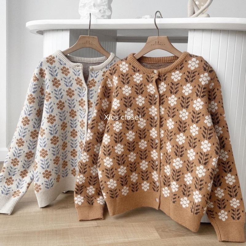 ÁO LEN DỆT HOẠT TIẾT HOA NHÍ -A3 | BigBuy360 - bigbuy360.vn