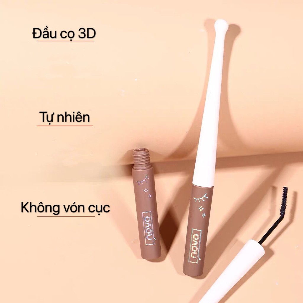 Chuốt mi NOVO nhiều màu làm cong mi dày mi chống lem tự nhiên 3D Long And Curly Thin Pipe Mascara NOVO42 | BigBuy360 - bigbuy360.vn