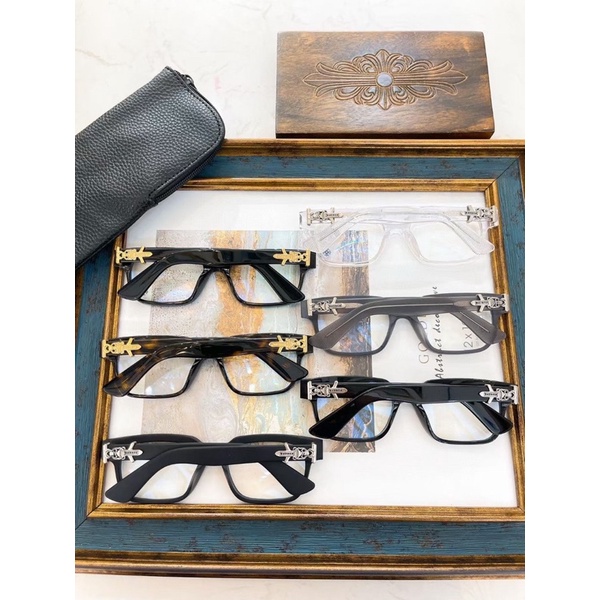 Gọng kính mắt vuông thời trang Chrome hearts vagillionaire cao cấp