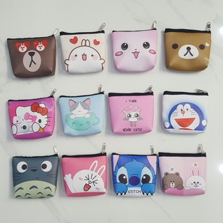 Ví đựng tiền, móc khóa mini in hình thú cute