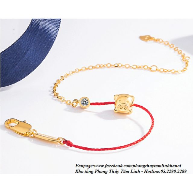 Vòng tay chú heo vàng may mắn