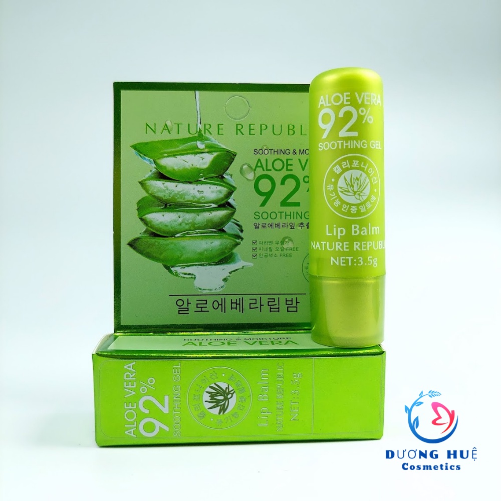 Son dưỡng môi Nature Republic Aloe Vera 92% Hàn Quốc (Chính hãng)