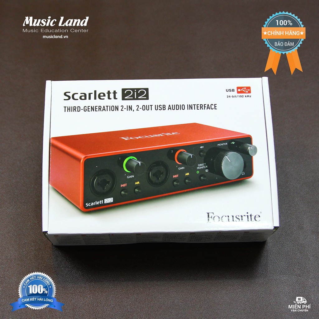 Sound Card Âm Thanh Focusrite Scarlett 2i2 Gen 3 – Chính hãng