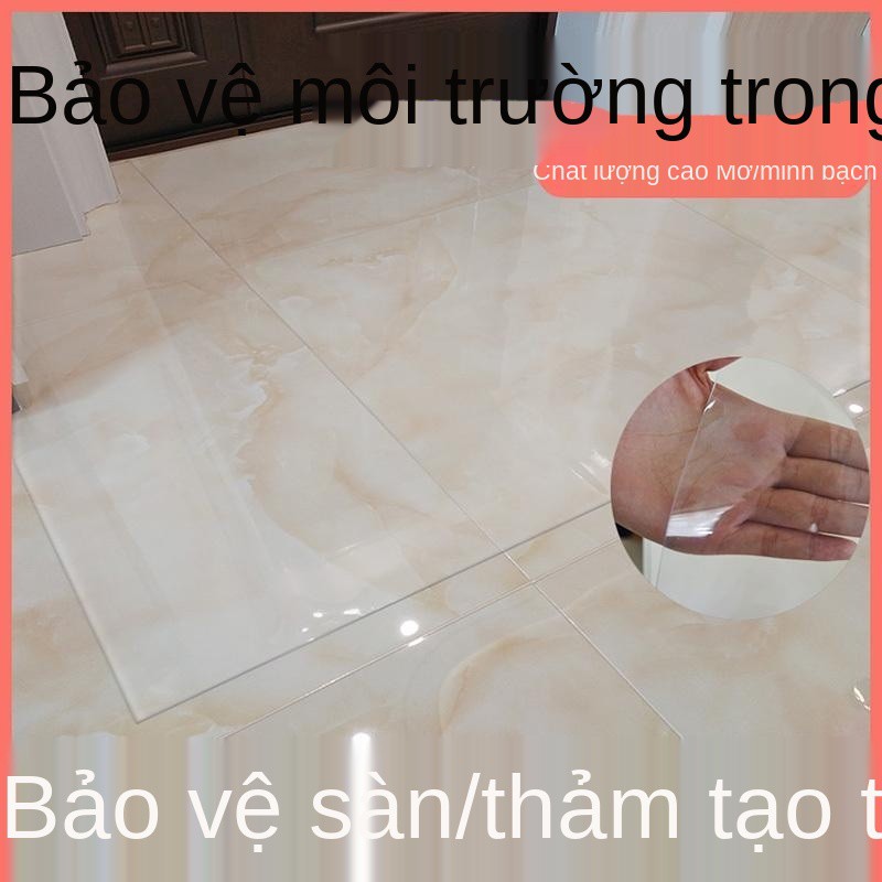 LTùy chỉnh cửa PVC trong suốt thảm lót sàn gỗ phòng khách gia đình ngủ nhựa chống trượt phim dùng một lần