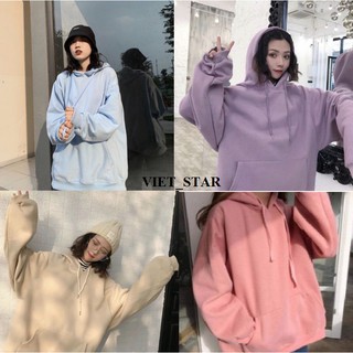 Áo Khoác Hoodie BASIC TRƠN Nỉ Bông Unisex - VIET_STAR