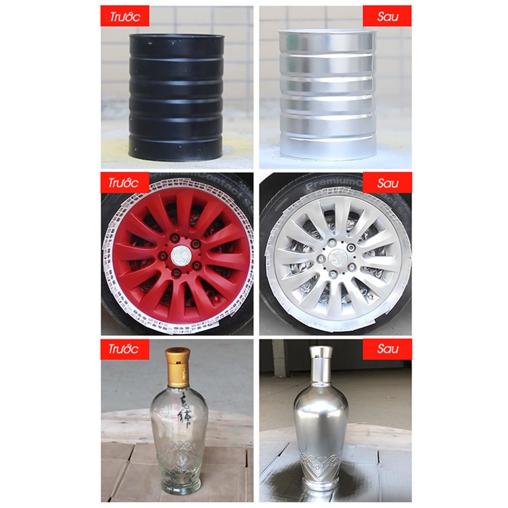 Sơn mạ crom, inox, tráng gương, dùng cho kim loại, ô tô, xe máy bảo vệ bệ mặt kim loại, chai xịt Chrome Plating 350ml GD