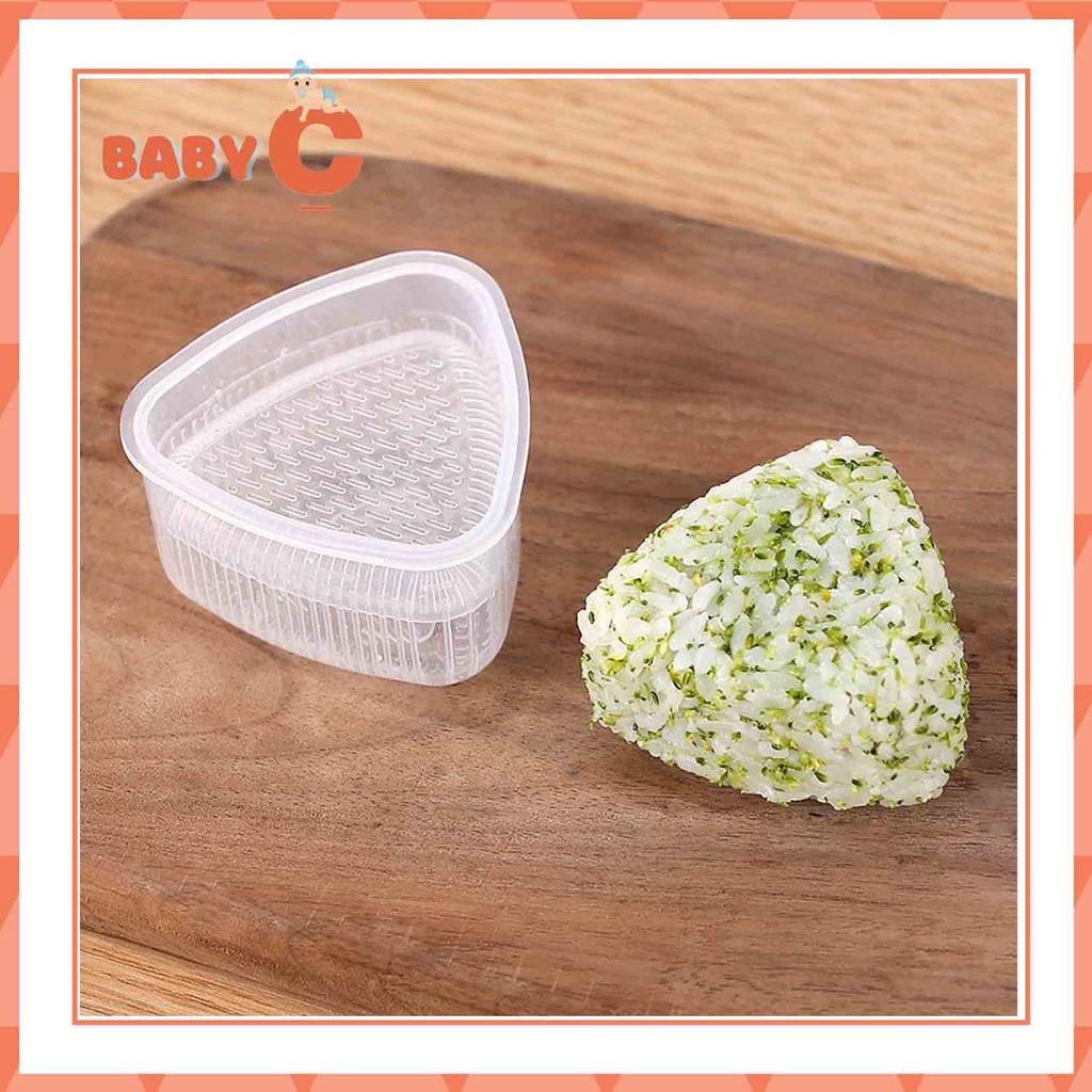 Khuôn Bento Nhật, khuôn làm cơm nắm chất liệu nhựa PP an toàn cho bé (Tặng kèm 1 muôi ép cơm) - BabyC