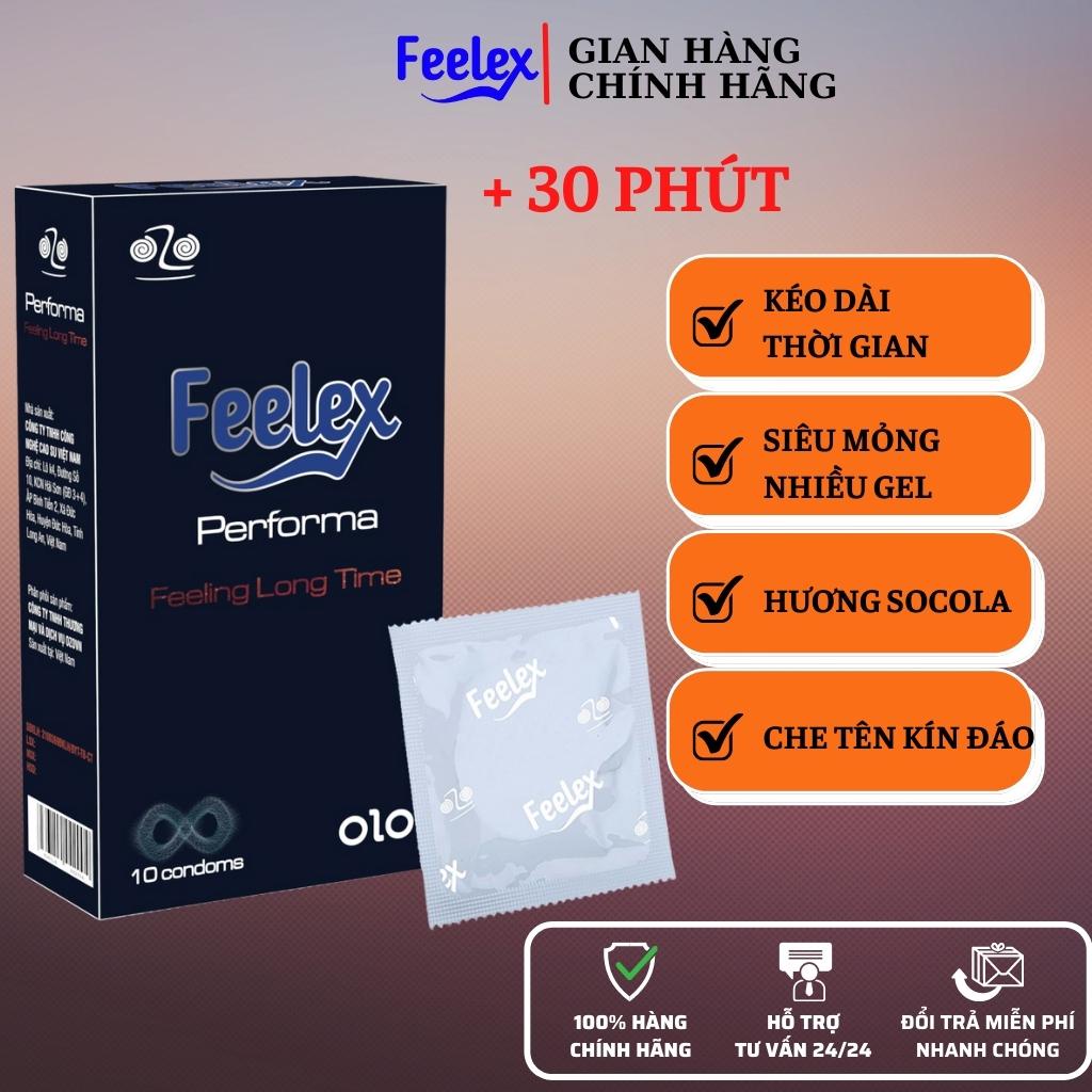 Bao cao su OZO 0.01 Xanh kéo dài thời gian quan hệ, nhiều gel bôi trơn - Hộp 10 bcs-olo store