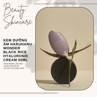 Kem dưỡng ẩm thuần chay haruharu wonder black rice hyaluronic cream 50ml
