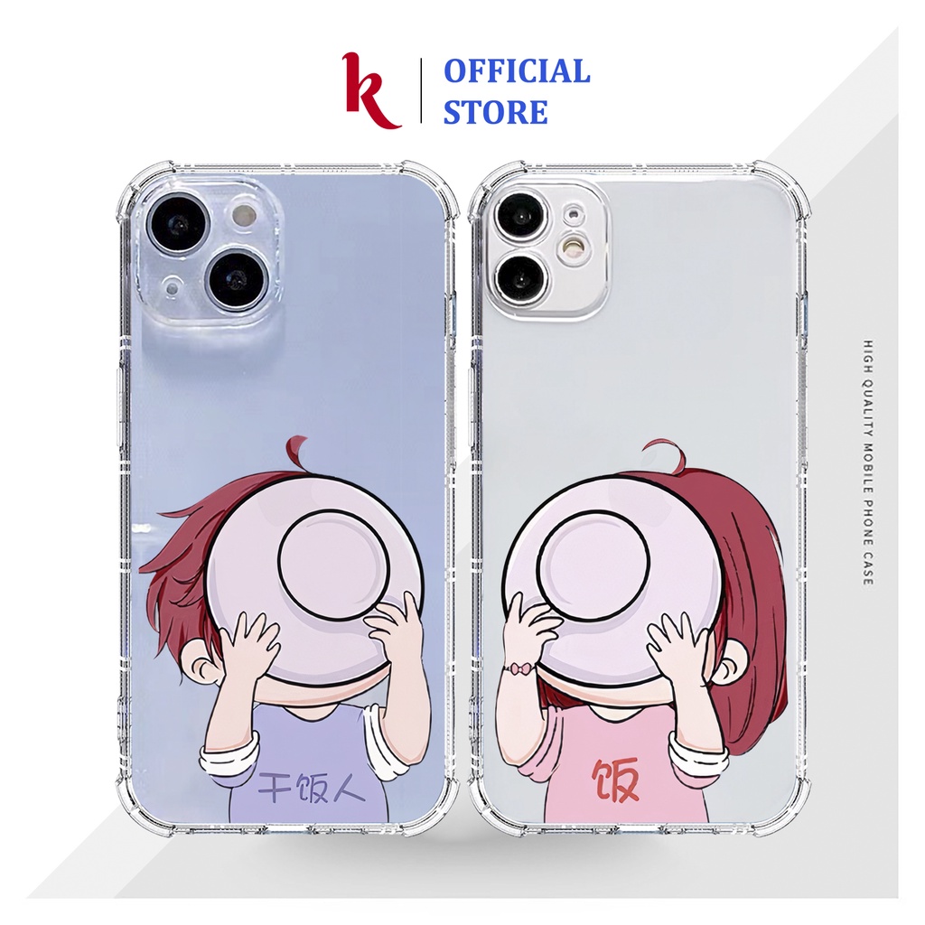 Ốp lưng iphone cặp đôi ham ăn chống sốc trong suốt case 14plus 14 pro max 13 12 promax 11 mini 6 6s 7 8 plus x xr xs Se