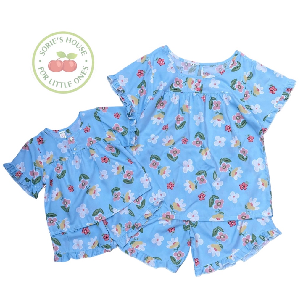 [Ảnh thật][45-60kg] Bộ tole lanh ĐÙI cho Mẹ mặc cặp với bé