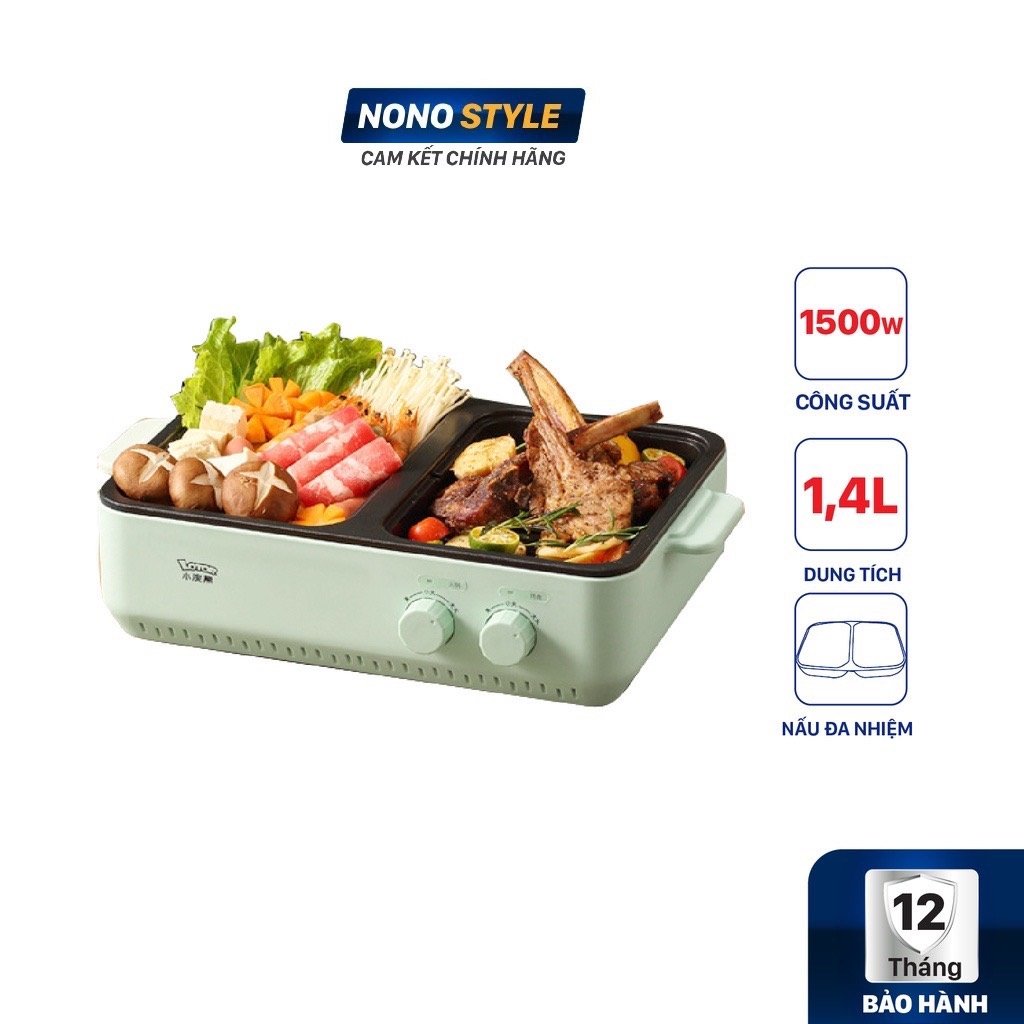 Nồi Lẩu Nướng Điện Đa Năng 2 Trong 1 Lotor DKL-M15A1