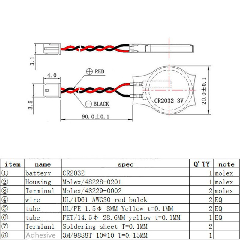 Set 10 dây pin Cr2032 2032 2 pin BIOS BIOS CMOS 230MAH cho laptop
