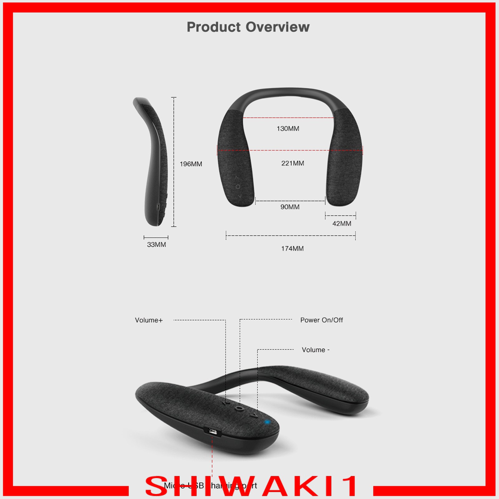 Set Tai Nghe Bluetooth Nhét Tai 600mah Shiwaki1 Kèm Phụ Kiện