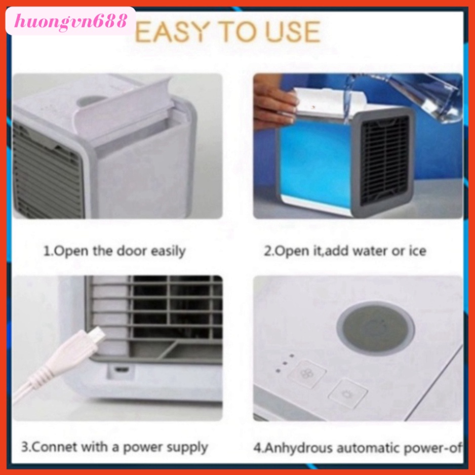 Quạt  Điều Hòa Hơi Nước Mini - Quạt Điều Hòa Mini Có Khay Chứa Đá Hơi Nước Lạnh