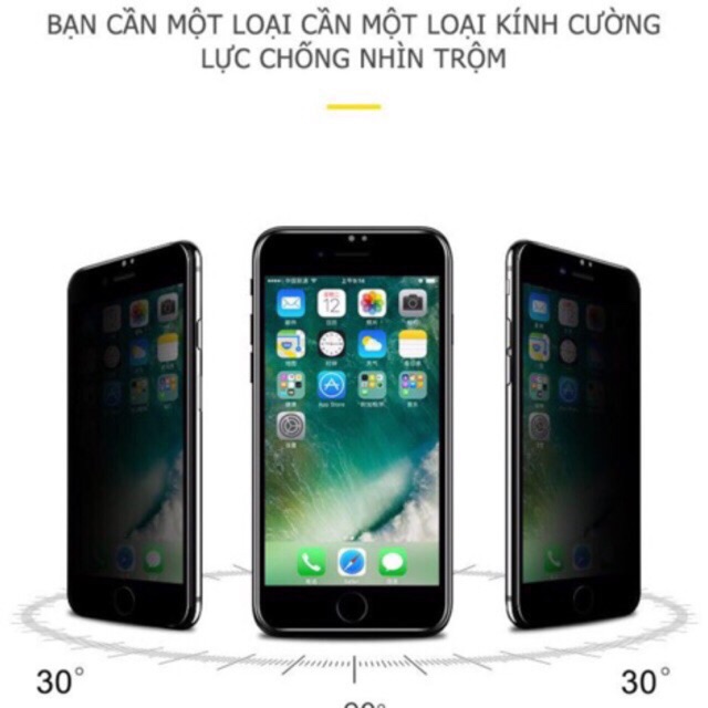 Kính cường lực chống nhìn trộm cậu bé đỏ . Iphone 7g