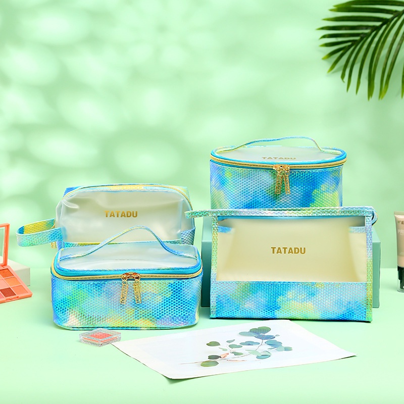 Túi Đựng Mỹ Phẩm mini Bằng Da pu Màu gradient Xinh Xắn