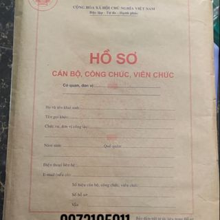 Hồ sơ cán bộ công chức viên chức(TT07/2019) 2 bộ