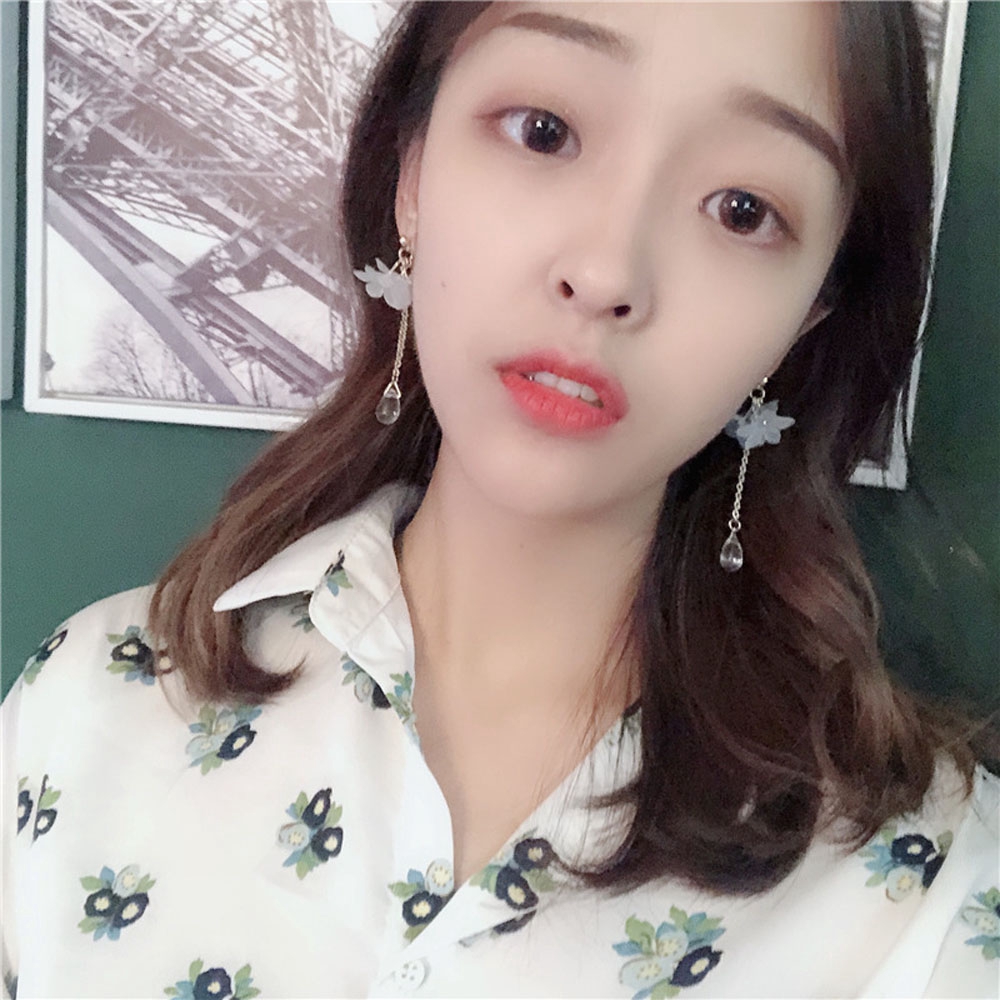 Khuyên tai dáng dài hình hoa hướng dương