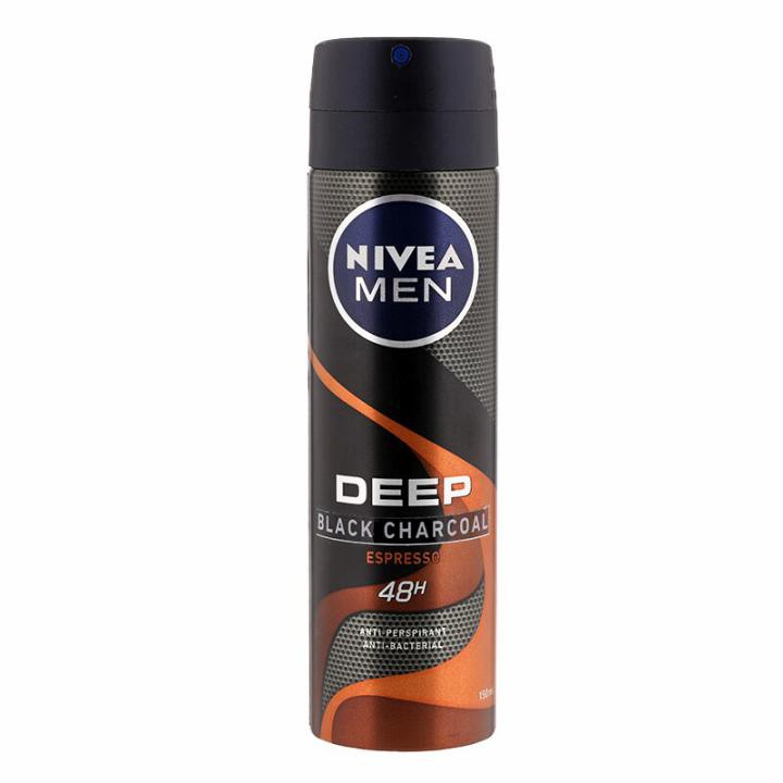Xịt khử mùi Nam Nivea Men Deep Black Charcoal Thái Lan 150ml
