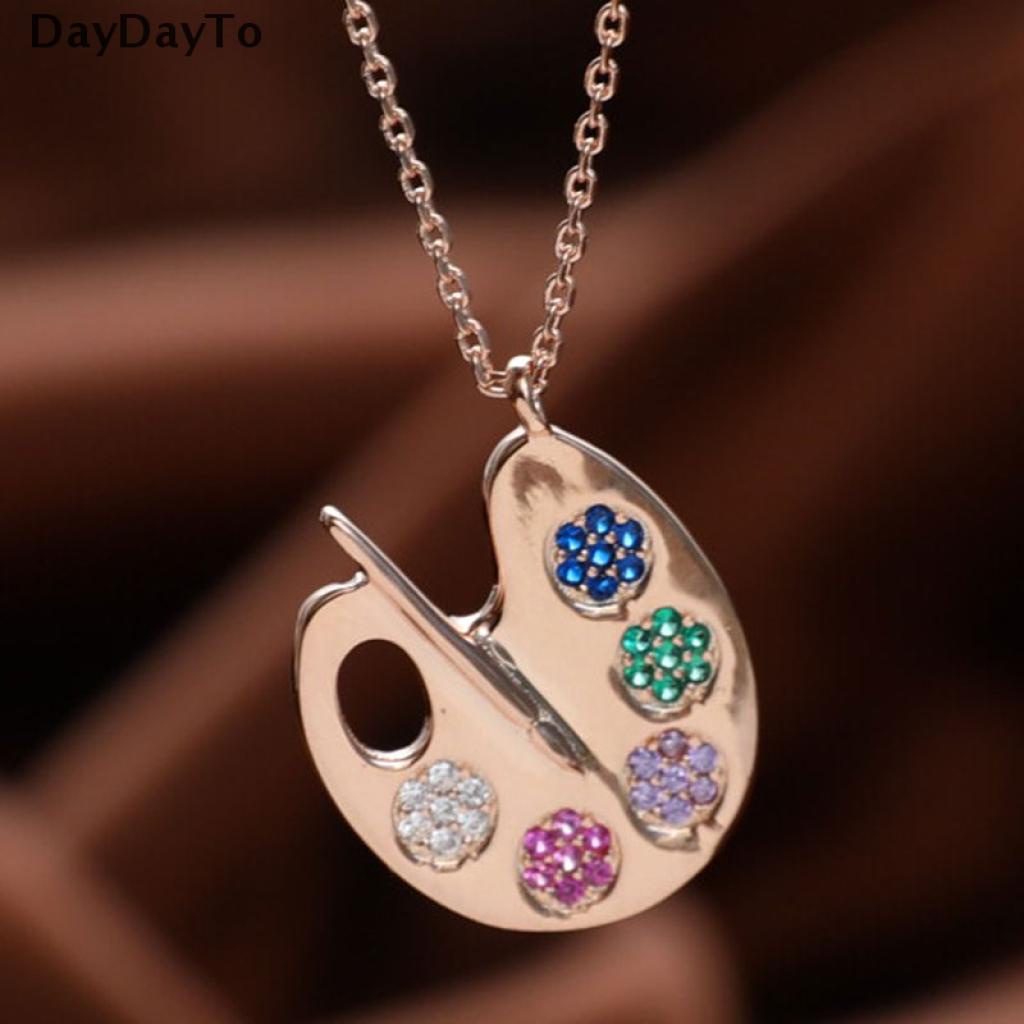 Vòng cổ Mặt Hình Bảng Màu Thời Trang Cho Nữ