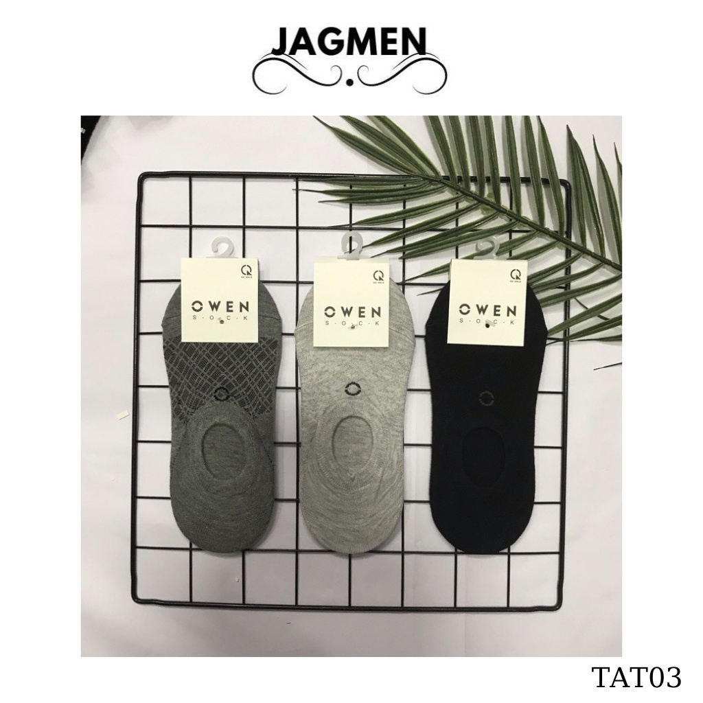 (Combo 3 đôi)Tất nam OWEN - tất hài - TAT03 không hôi không tuột gót
