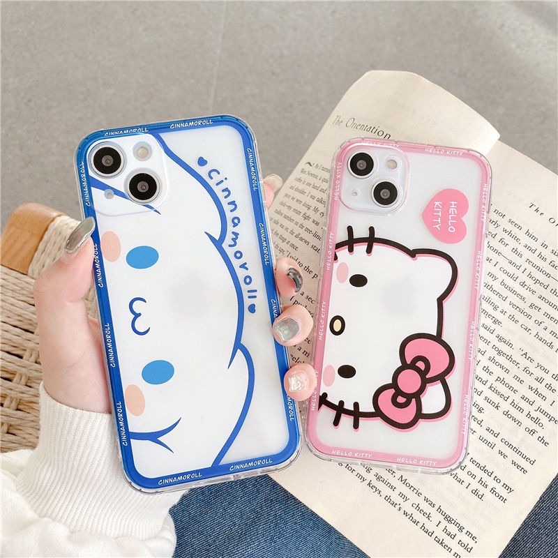 Ốp Điện Thoại Tpu Dẻo Họa Tiết Cinnamoroll Hello Kitty Cho iPhone 11 12 13 pro max XS X XR XSMax 7 8 6 6s plus 5 4 SE 2020