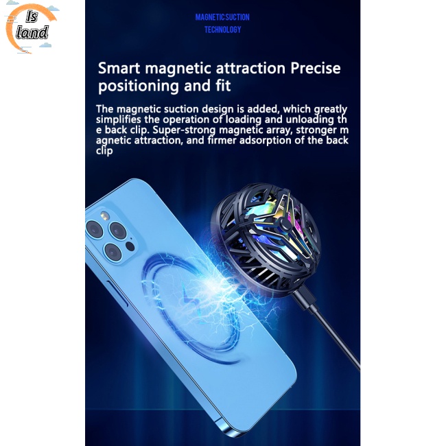 Quạt Làm Mát Gt18 Có Đèn Rgb Tích Hợp Nam Châm Làm Mát Điện Thoại Tiện Dụng