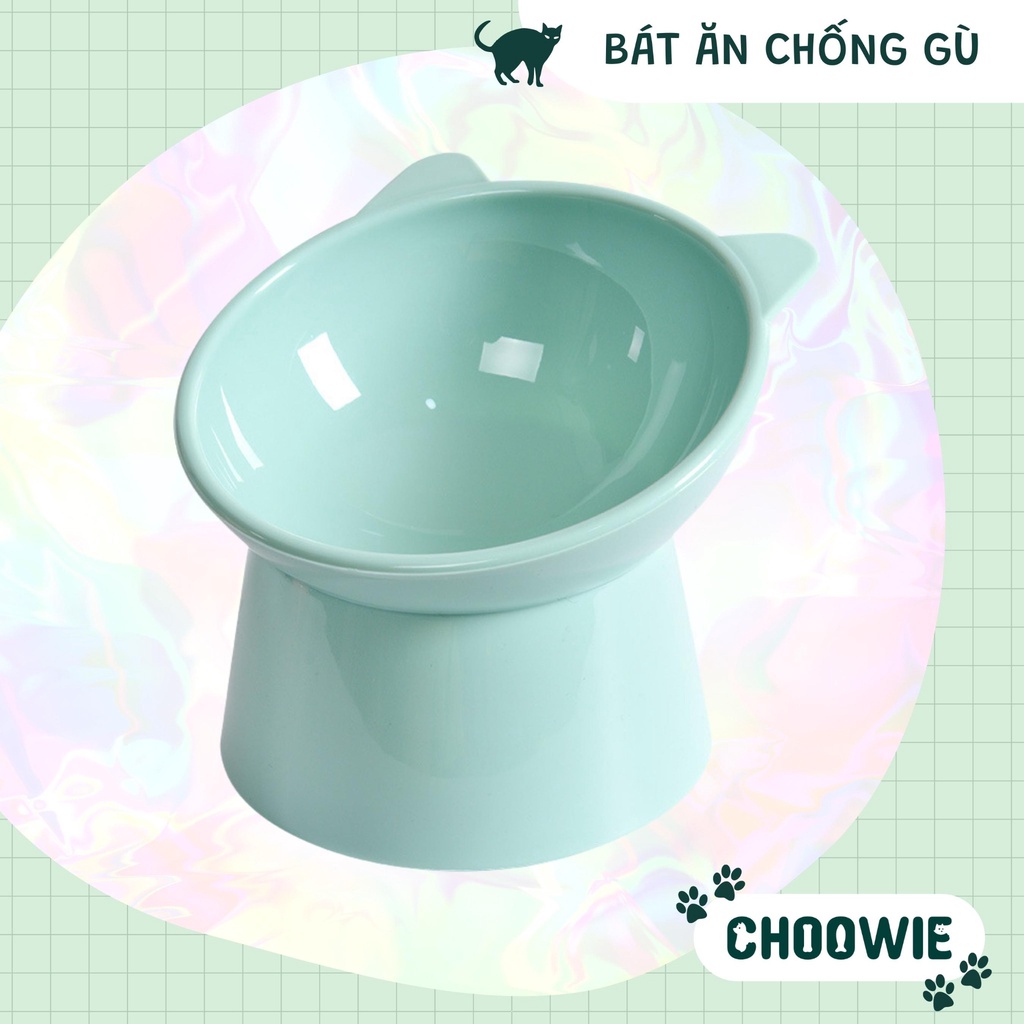 Bát chống gù cao dành cho chó mèo bát cho mèo cao 11.5 cm Choowie Pet Shop