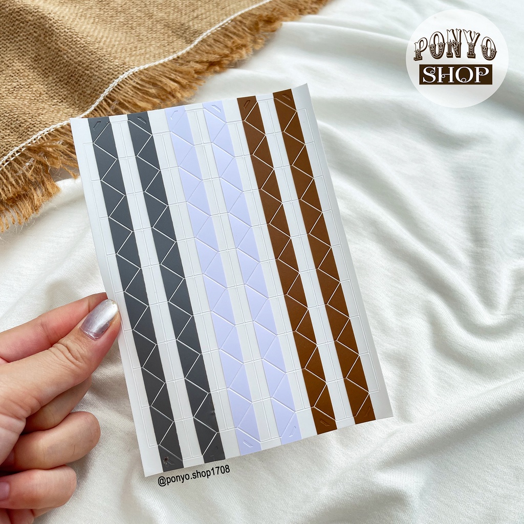 Sticker góc ảnh Gold, White, Silver trang trí Scrapbook/album ảnh