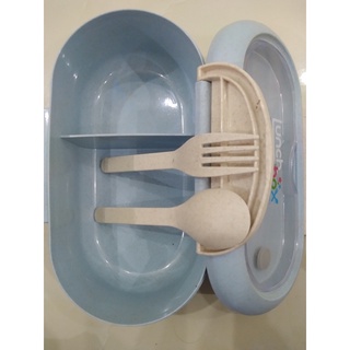Hộp đựng cơm trưa văn phòng trancy nhựa lúa mạch 2 ngăn hc03.