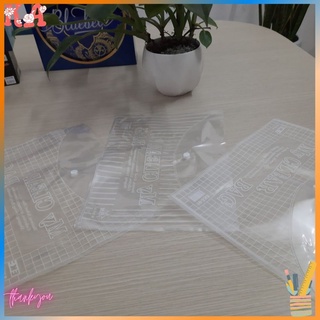 Combo 5 chiếc clear bag, túi cúc bấm khổ A