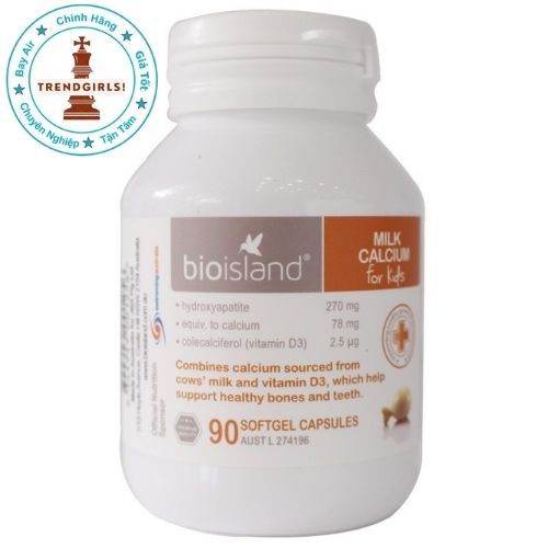 Canxi sữa (90v/150v) Bioisland Milk Calcium, Úc