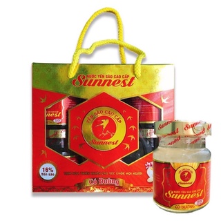 YẾN SÀO SUNNEST CHƯNG ĐƯỜNG PHÈN 70Ml 16% YẾN (1 CHAI THUỶ TINH CAO CẤP)