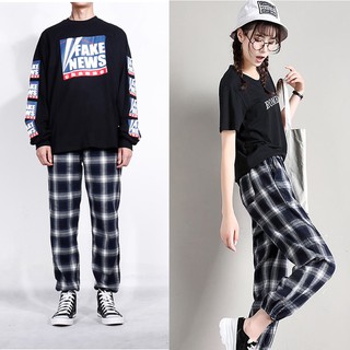 Quần caro ống suông nam nữ unisex [ CÓ DÂY RÚT Ở GẤU ] Hàng xịn shop đồ cao cấp