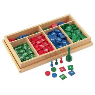Giáo cụ Montessori - Trò chơi với các tem số (Stamp Game)