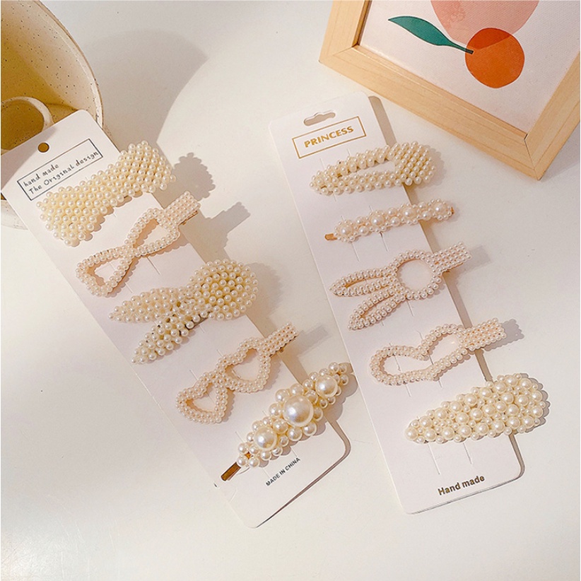 Kẹp Tóc Đính Ngọc Trai Thời Trang Hàn Quốc