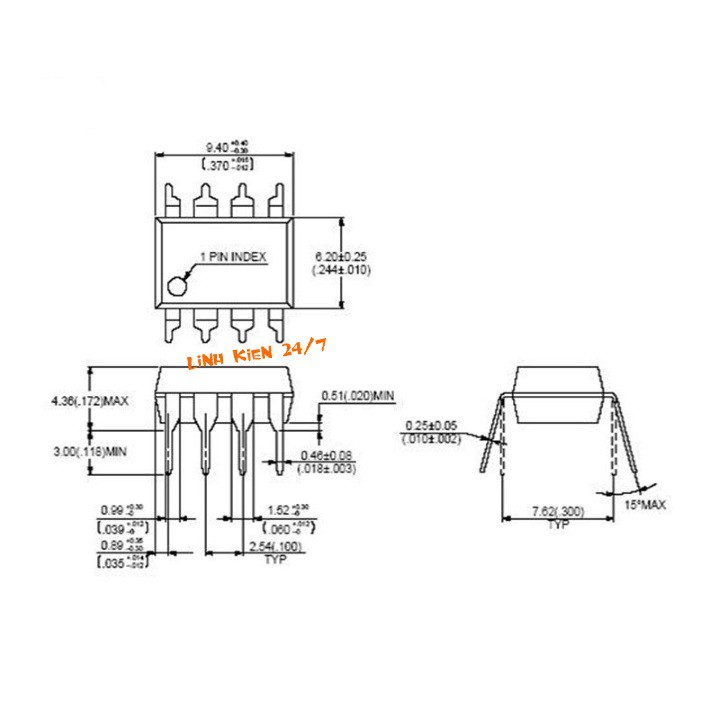 IC Cách Ly Quang, Opto Quang 8 Chân TLP250 DIP8