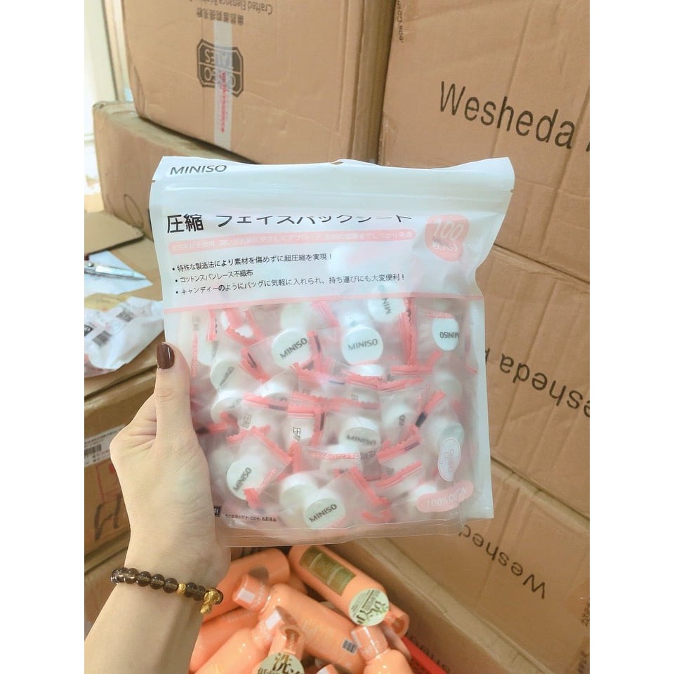 Mặt nạ nén Miniso (( COMBO 10 VIÊN )