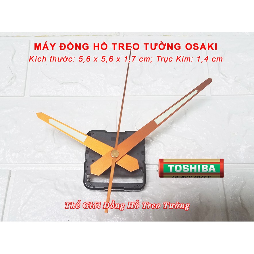 Máy Đồng Hồ OSAKI – Bộ kim Màu VÀNG ĐỒNG có DẠ QUANG - Tặng Pin Toshiba - Bảo Hành 1 Năm