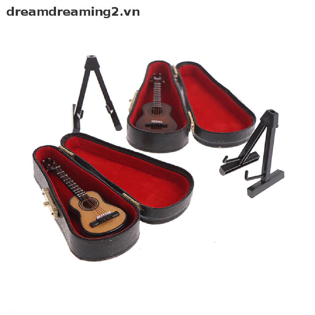 Set mô hình đàn guitar phong cách cổ điển mini dành cho trang trí
