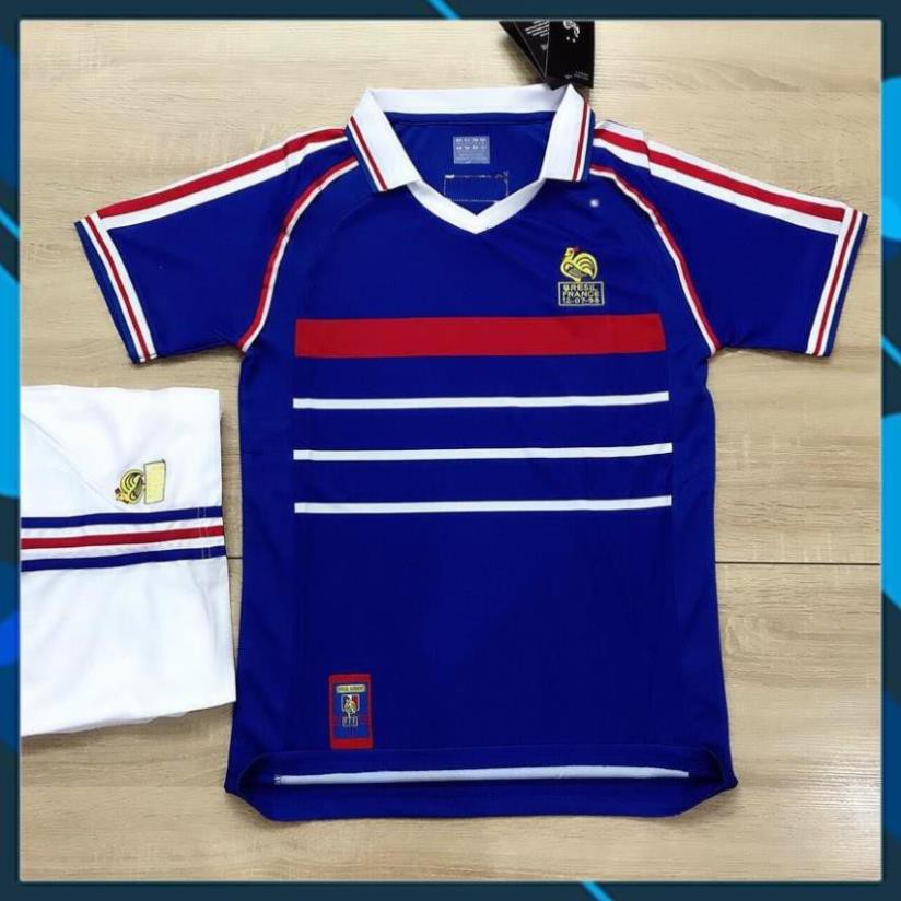 [ Sales Sốc ] Quần áo bóng đá đội tuyển Pháp 1998,áo đá bóng đẹp hàng thái lan cao cấp  ྃ