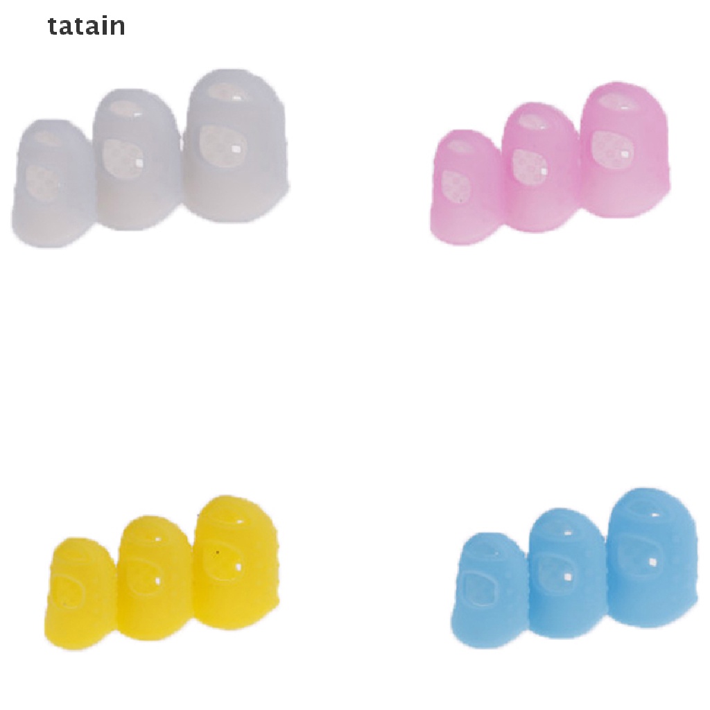 [TAT] Multicolor Silicone Thimble Tip Hollowed Out Breathable Knitting tool DIY craft CVX