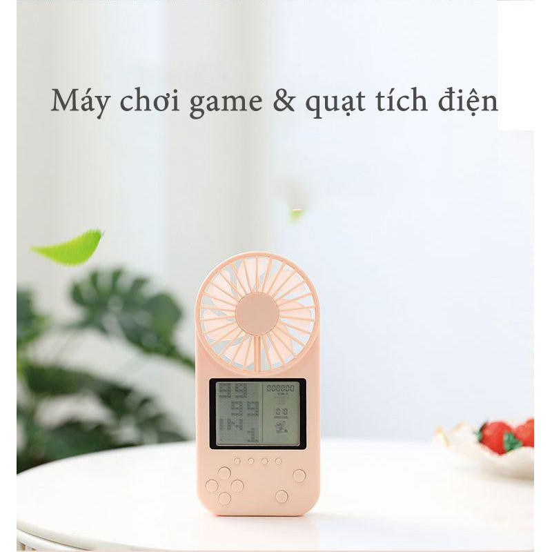 Quạt Tích Điện Kiêm Máy Chơi Game Với 26 Trò Chơi Kinh Điển